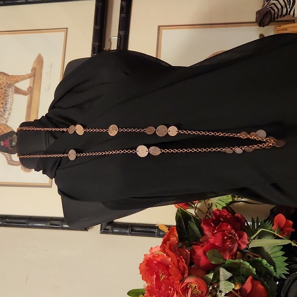 Paparazzi Long Copper Faux Coin Necklace